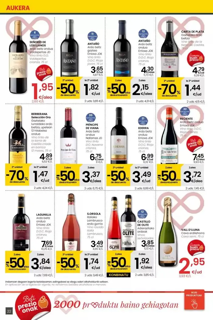 Catálogo de 2000 produktu baino gehiago, BETI PREZIO ONEAN EROSKI CENTER 16 de enero al 28 de enero 2025 - Página 22