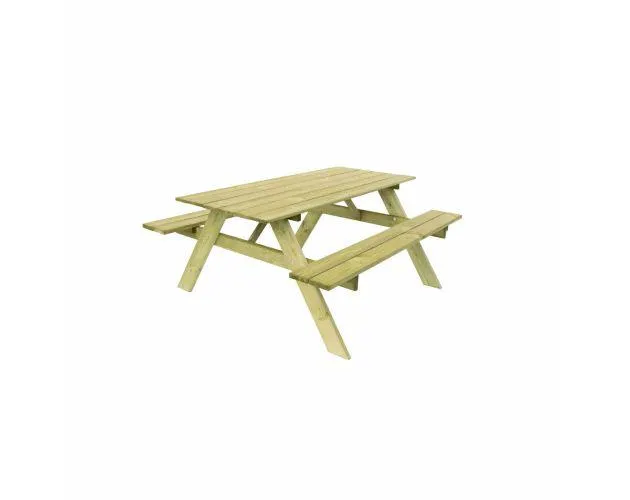 Mesa picnic gardiun essential marrón 154x165x75cm