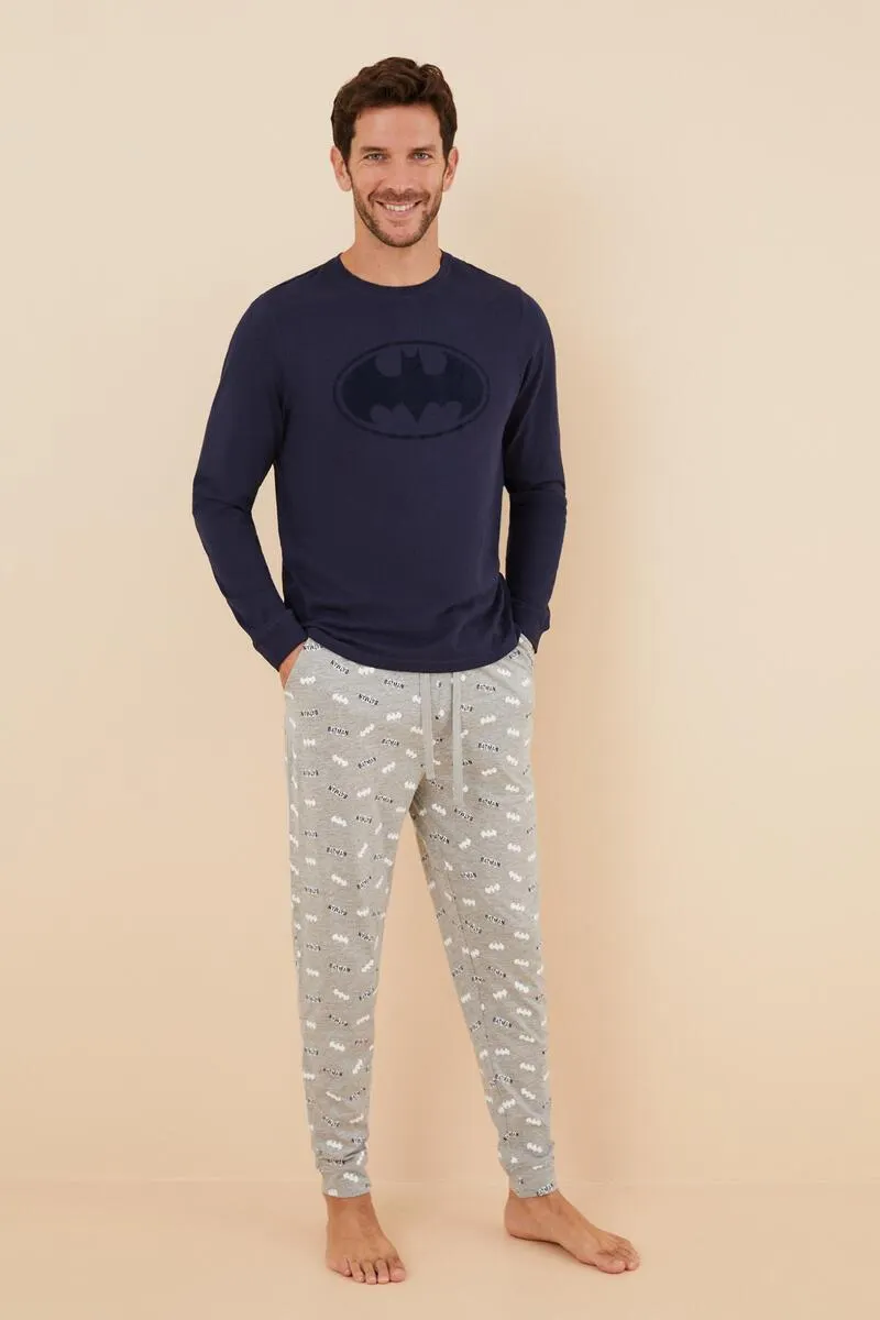 Pijama largo hombre 100% algodón Batman
