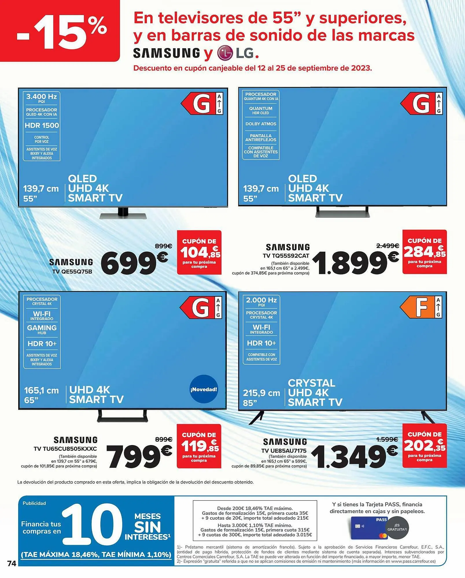 Catálogo de Folleto Carrefour 24 de agosto al 11 de septiembre 2023 - Página 74