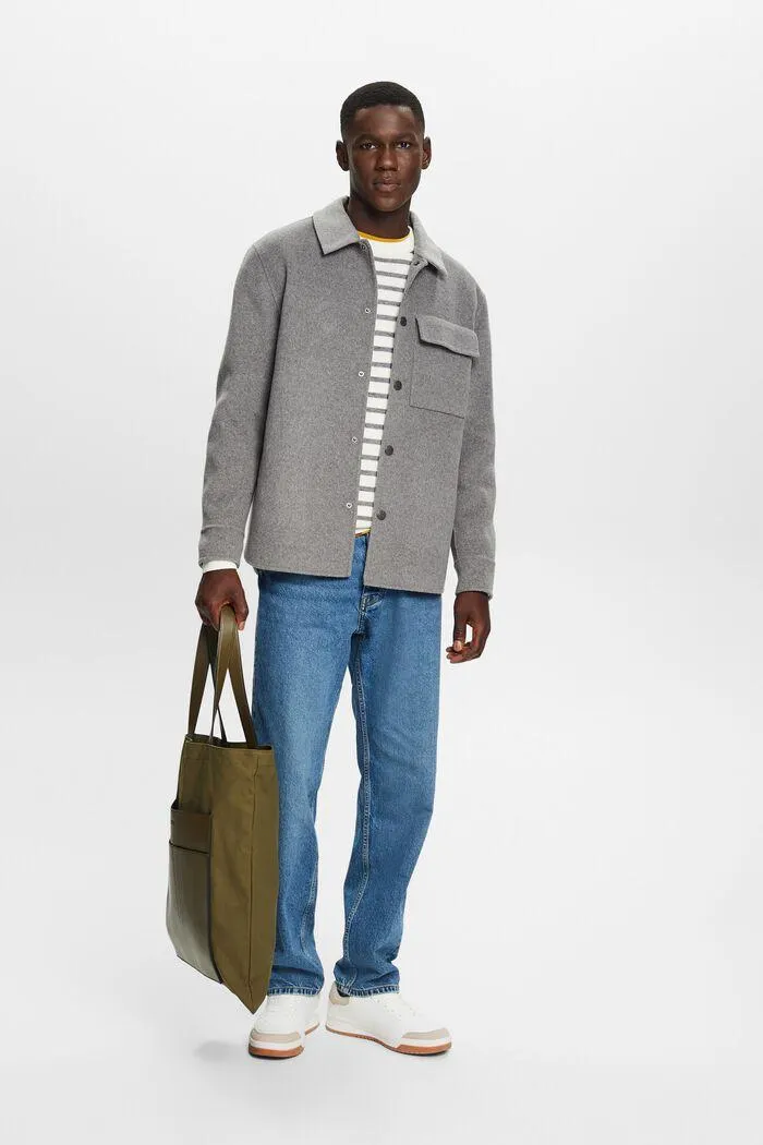 Chaqueta reciclada en mezcla de lana