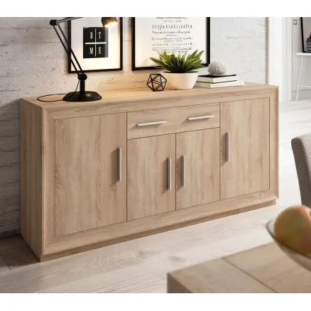 Moderno aparador en roble cambrian, 160 cm.