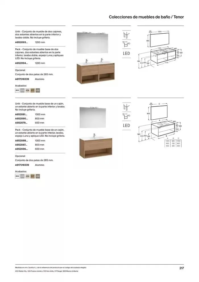 Catálogo de Colecciones de Baño, Muebles y Accesorios 9 de enero al 31 de diciembre 2025 - Página 219