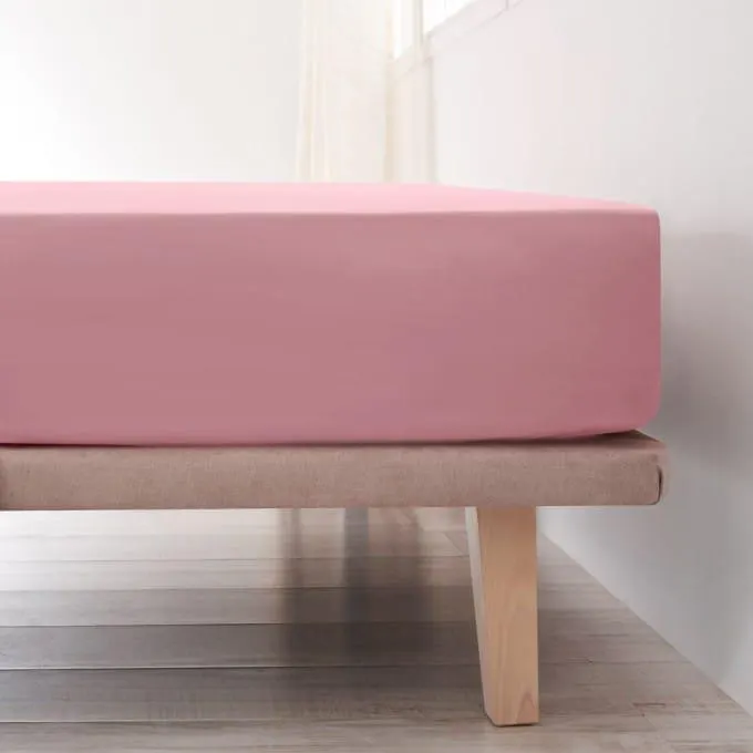 Sábana Ajustable Algodón - Basic rosa