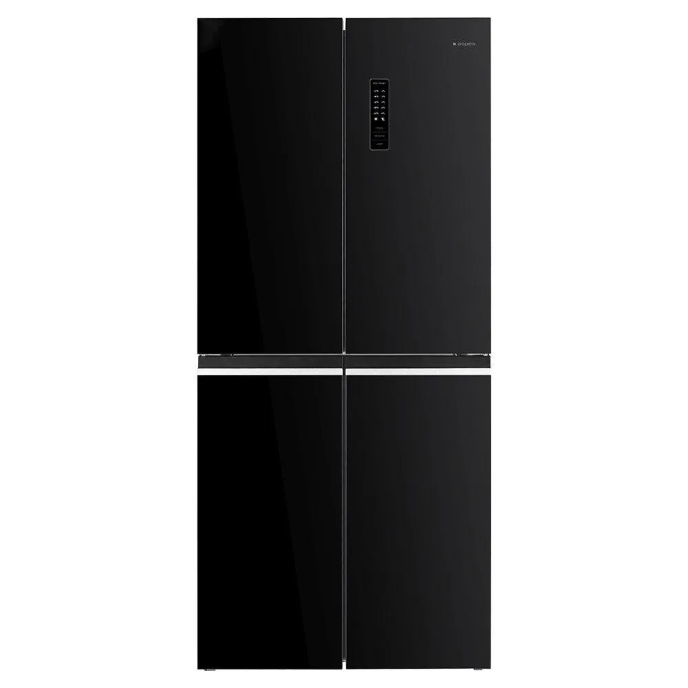 FRIGORÍFICO ASPES 4 PUERTAS A418800ENFN NEGRO CRISTAL E 180×79