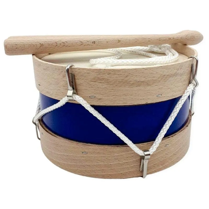 Tambor Madera Piel azul 16x10cm Tamborrada