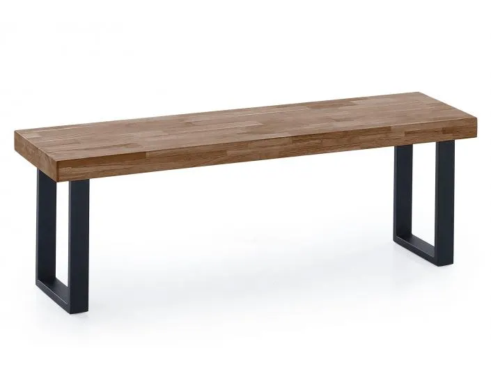 Banco asiento color roble americano - negro