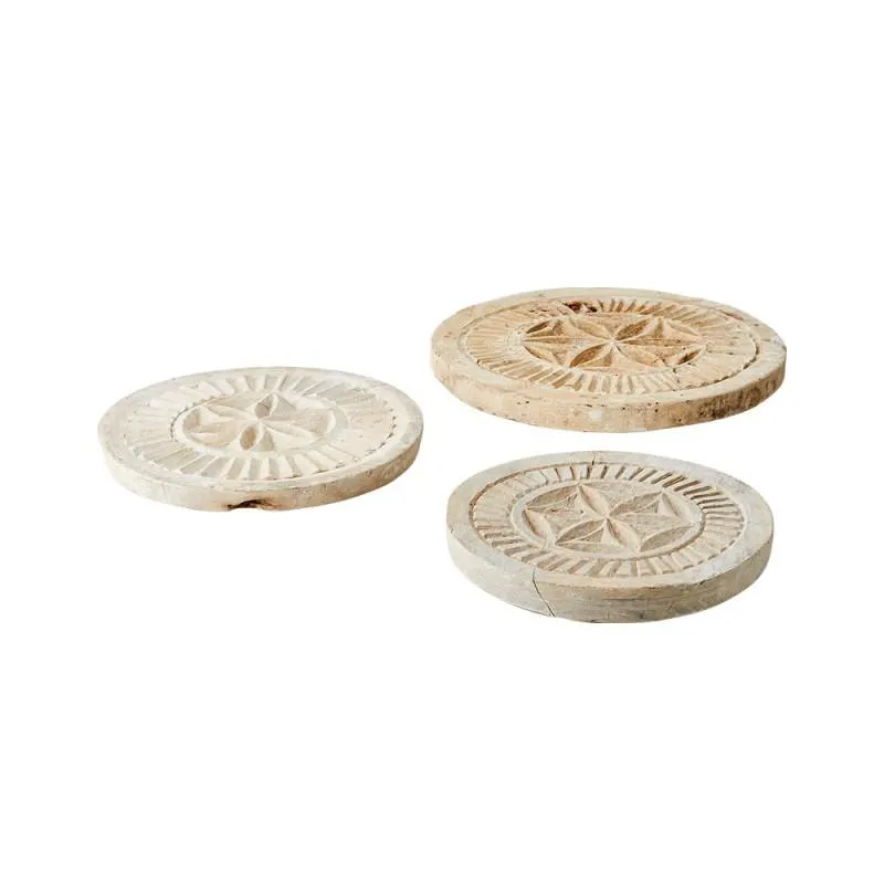 Bandeja madera tallada ø23cm