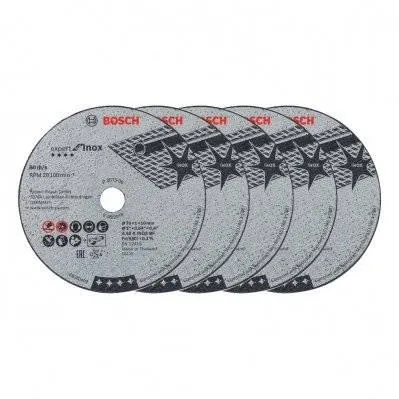 Pack de 5 disques expert inox à tronçonner BOSCH - Ø76 mm