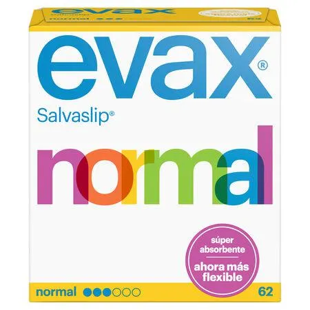 Salvaslip Evax Normal Protegeslips 62 Unidades
