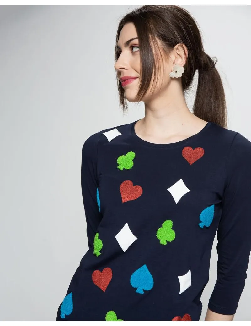 Camiseta Algodón Bordado Picas