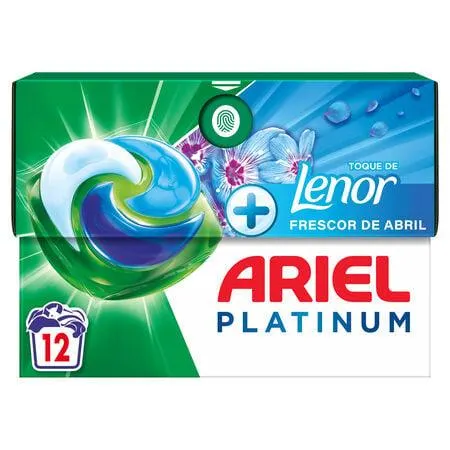 Detergente en cápsulas Ariel pods 12 lavados con toque de lenor frescor abril