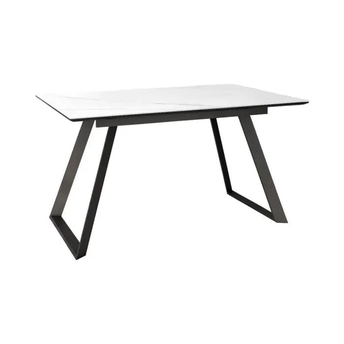 Mesa Sena Extensible de 160 cm de Porcelana con Estructura Negra BOGAL CNG085N