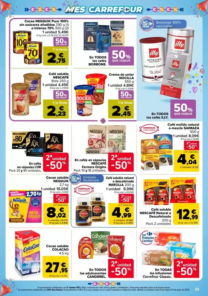 Catálogo de 50% QUE VUELVE + 2ªUD. AL -50% 13 de mayo al 26 de mayo 2025 - Página 33