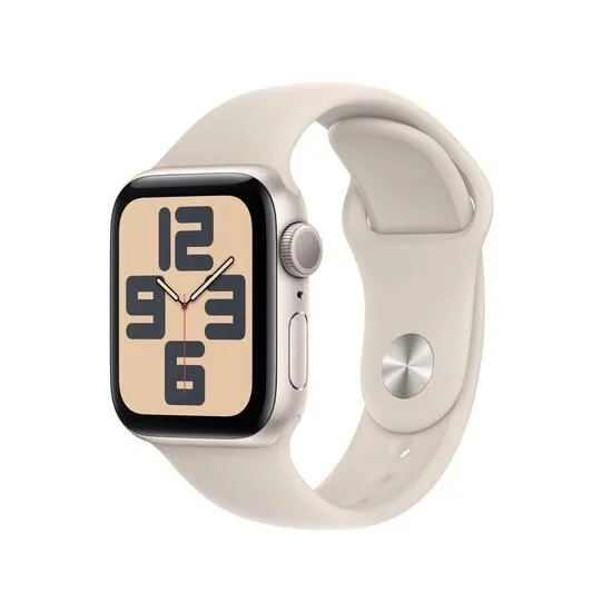 Apple Watch SE | GPS | 40mm | Caja Aluminio Blanco | Correa deportiva Blanco Estrella | S/M - MR9U3QL/A