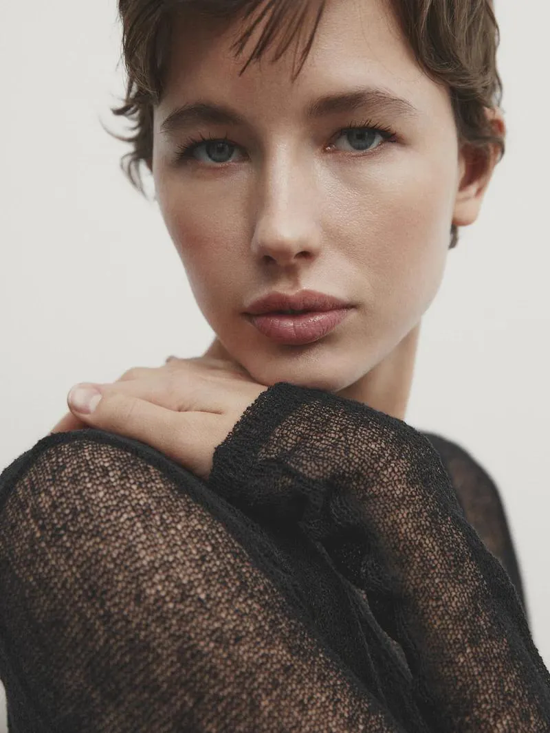 Camiseta doble mezcla algodón estructura