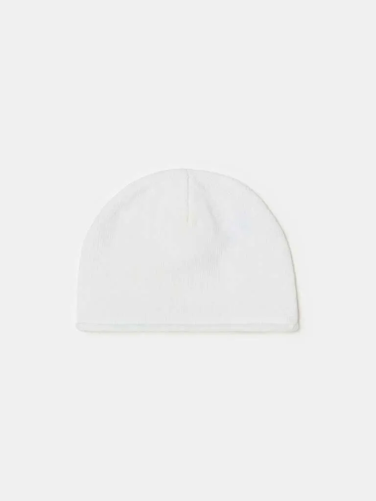 Knitted organic cotton hat Blanc optique