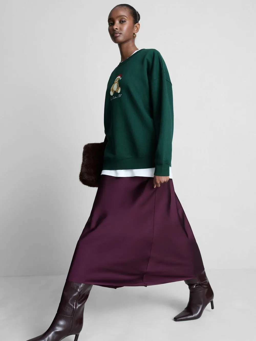 Sudadera navideña con estampado gráfico