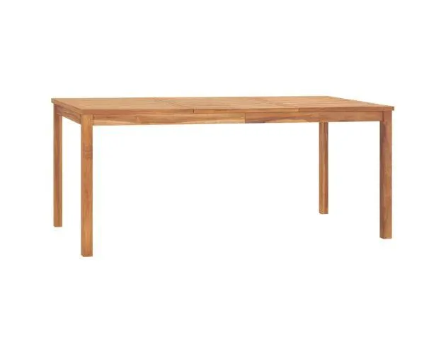 vidaXL mesa de comedor de jardín madera maciza de teca 180x90x77 cm