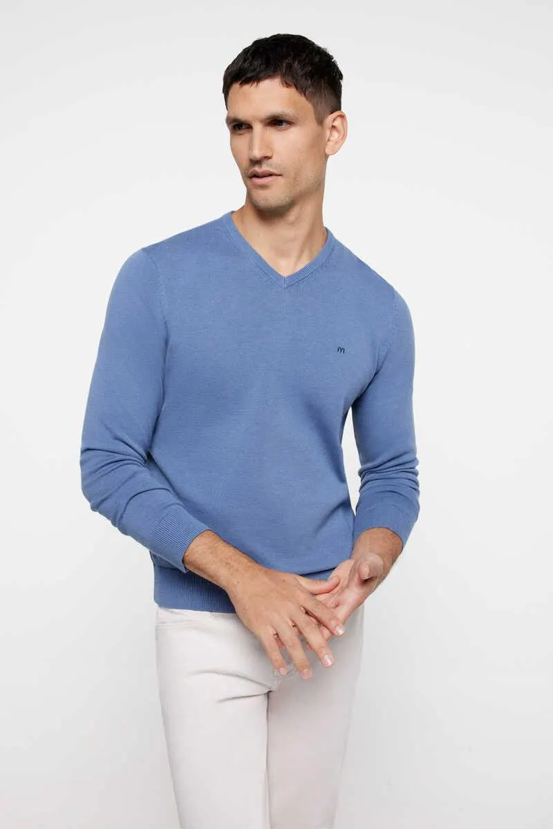 Jersey básico cuello pico