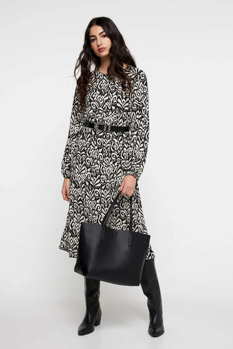 Vestido midi estampado