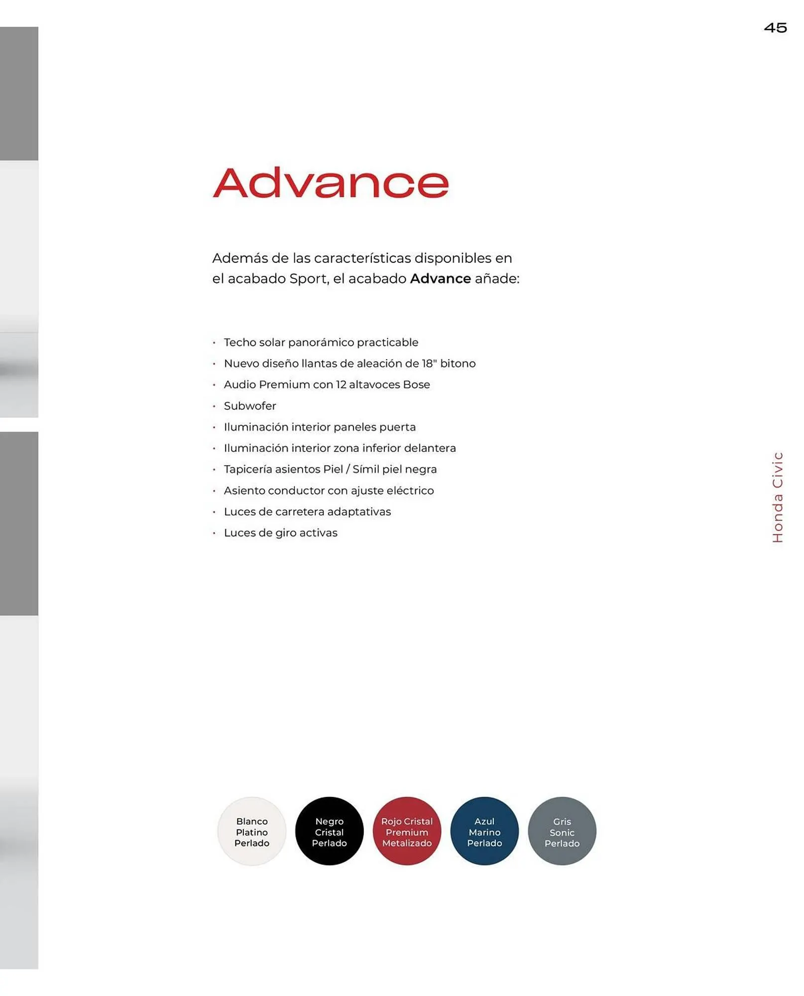 Catálogo de Folleto Honda 21 de enero al 31 de diciembre 2026 - Página 45