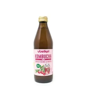 Kombucha Cereza y Menta Voelkel 330 ml