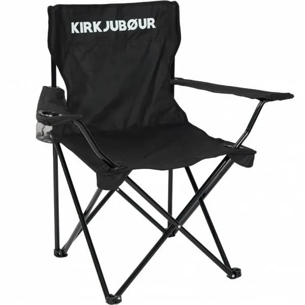 KIRKJUBØUR ® "Njörd" Silla de camping negro