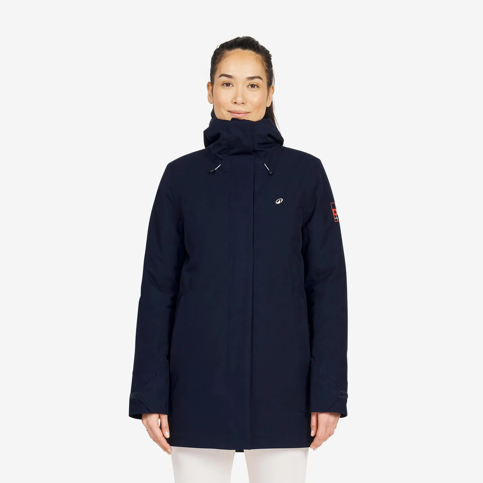 Chaqueta Impermeable Mujer Cálida Sailing 500 Azul Marino