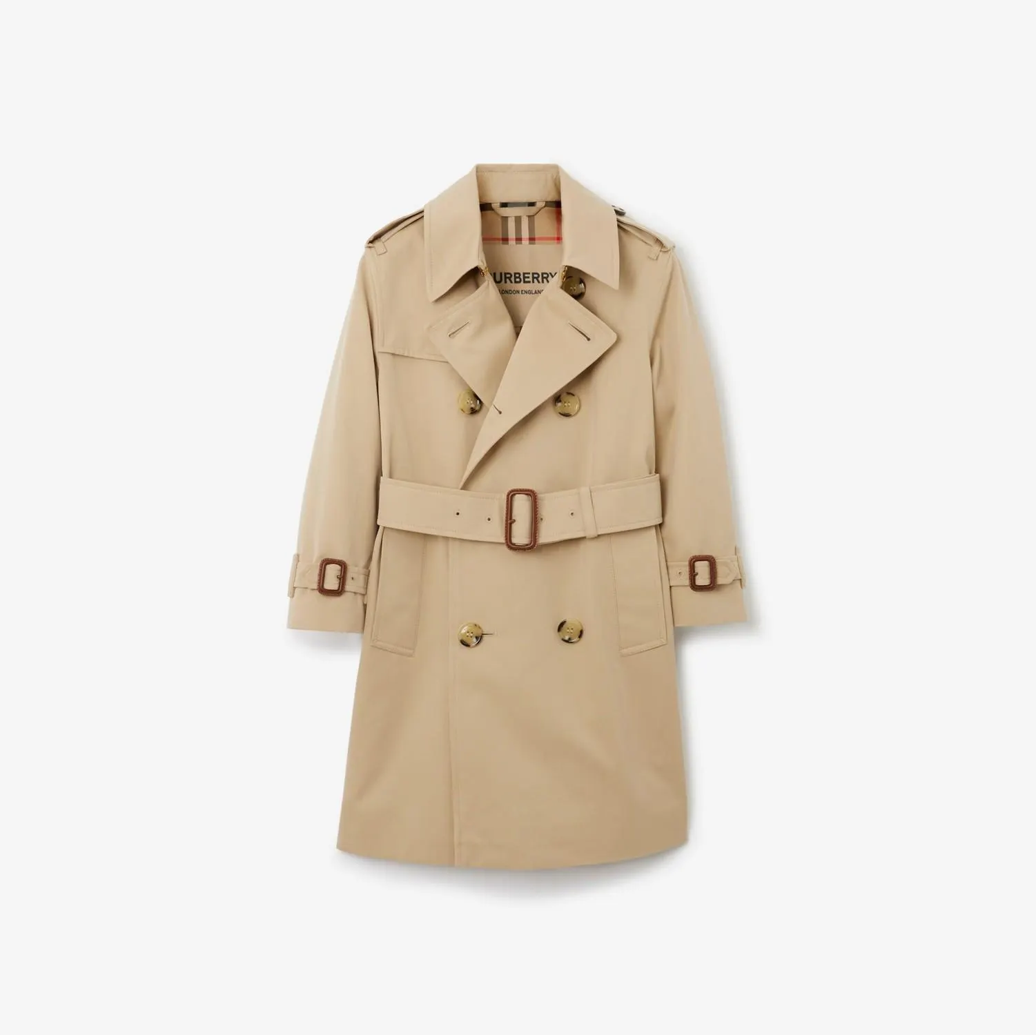 Trench coat en gabardina