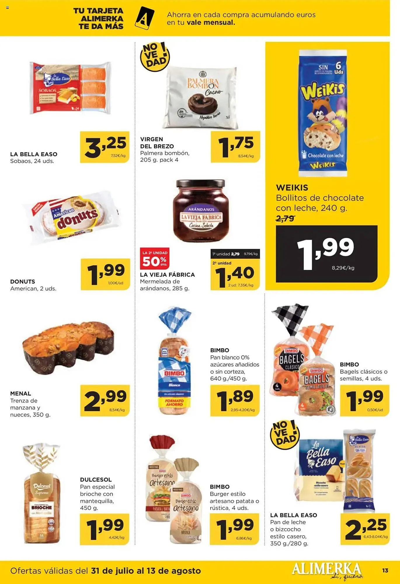Catálogo de Folleto Alimerka 31 de julio al 13 de agosto 2025 - Página 13