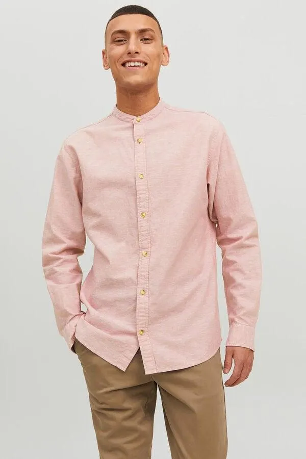 Camisa lino manga larga