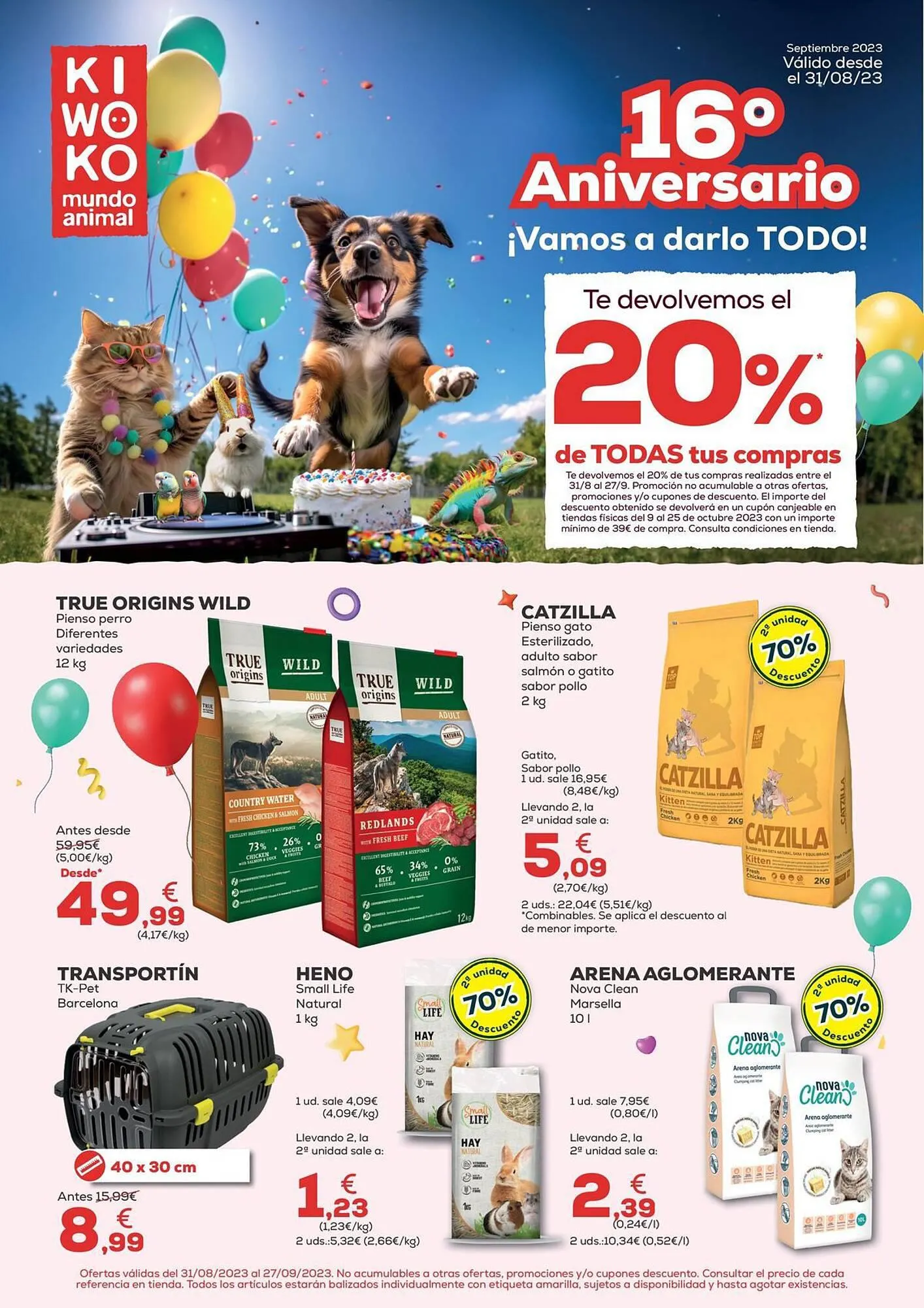 Catálogo de Folleto Kiwoko 31 de agosto al 27 de septiembre 2023 - Página 1