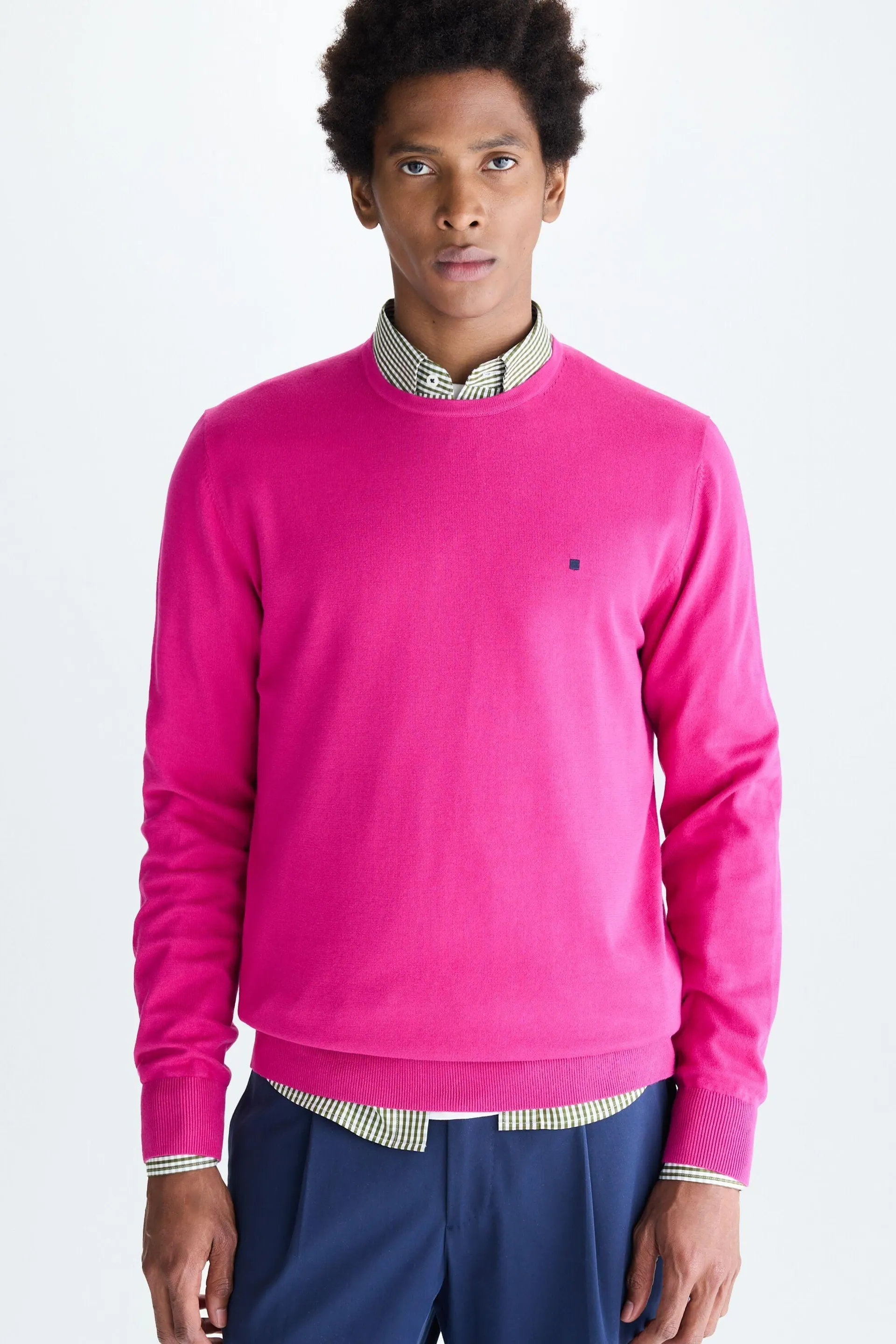 Jersey algodón pima cuello redondo