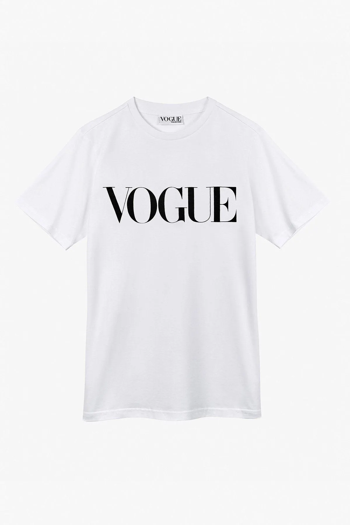 Camiseta VOGUE Blanca con logo negro impreso
