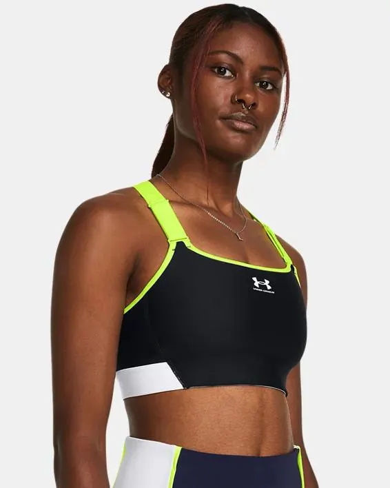 Bra deportivo de sujeción alta con bolsillos HeatGear Armour® para mujer