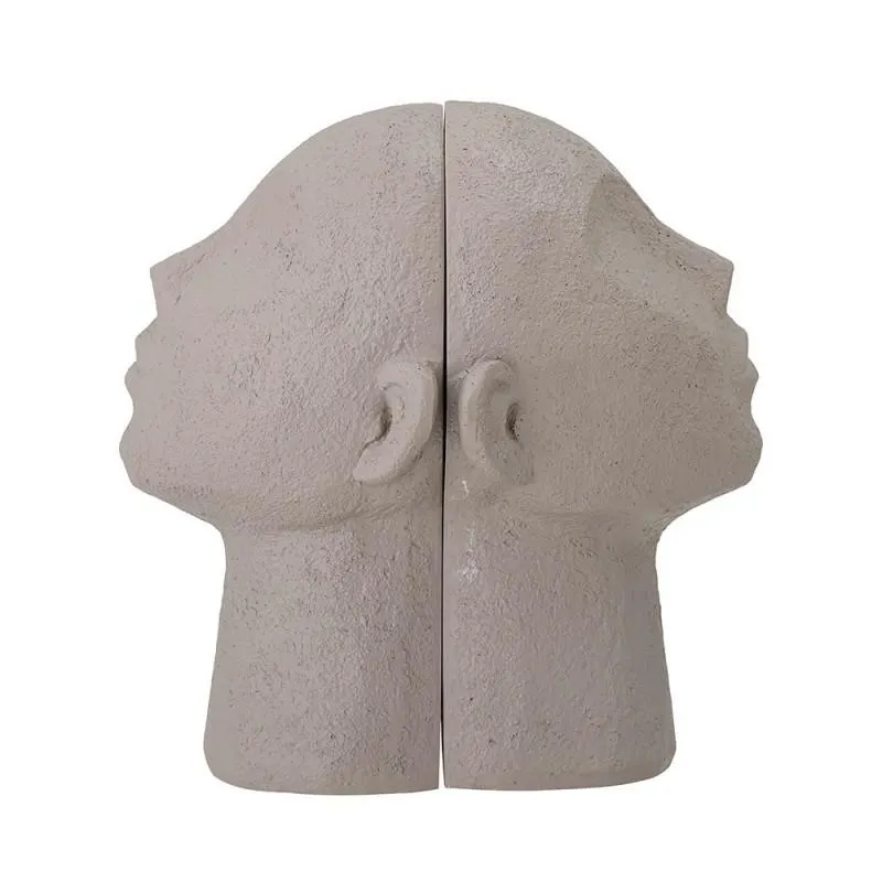 Sujeta libros Baldur de poliresina gris