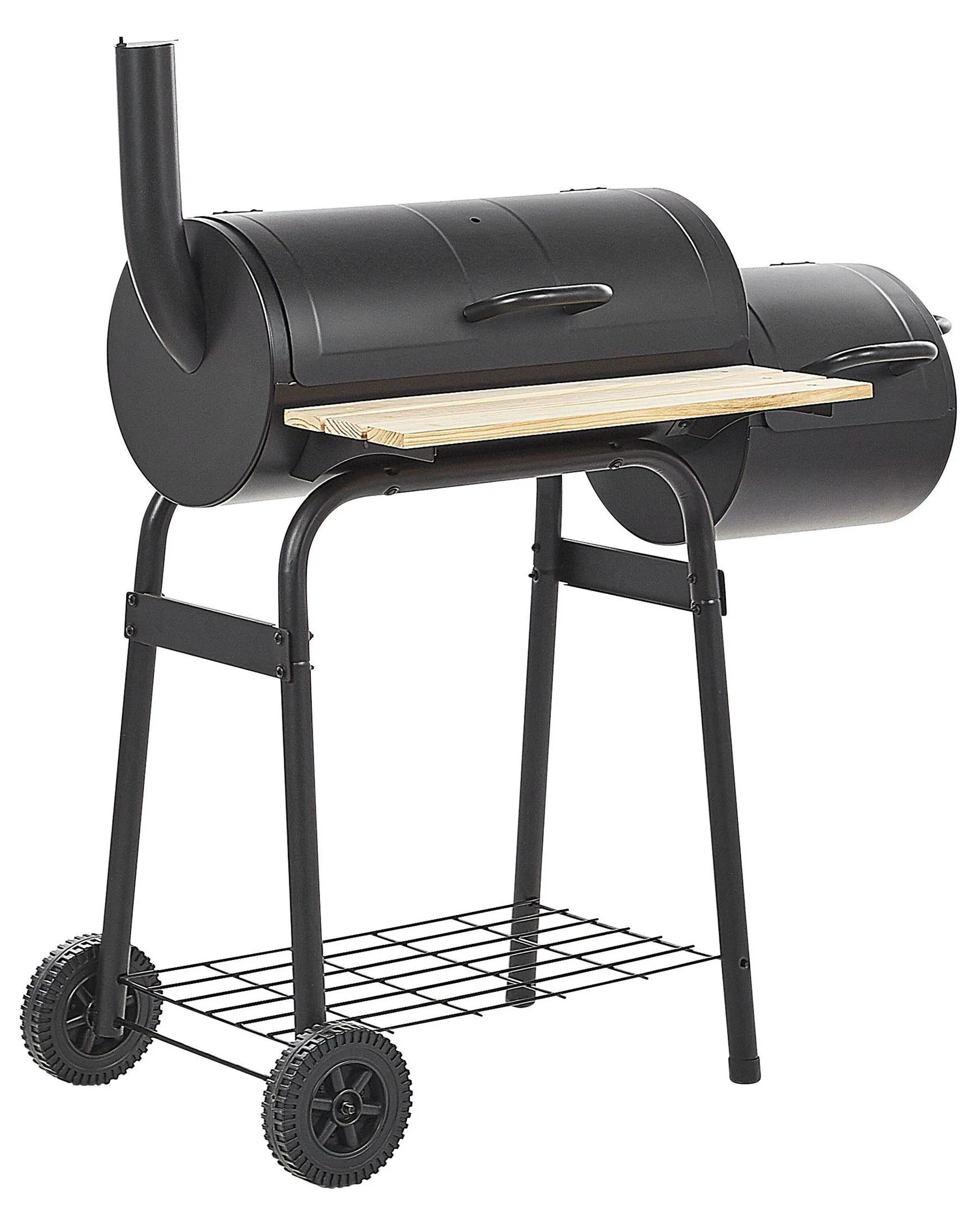 Barbacoa de carbón SATAH con ahumador Metal Negro