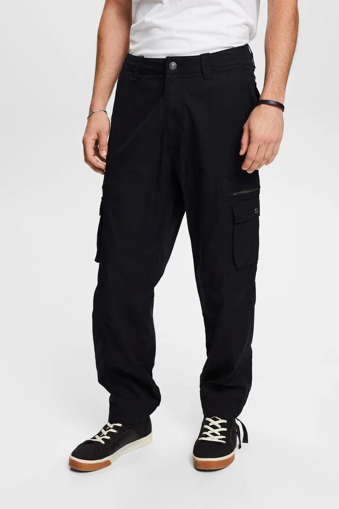 Pantalón cargo de sarga con corte Straight