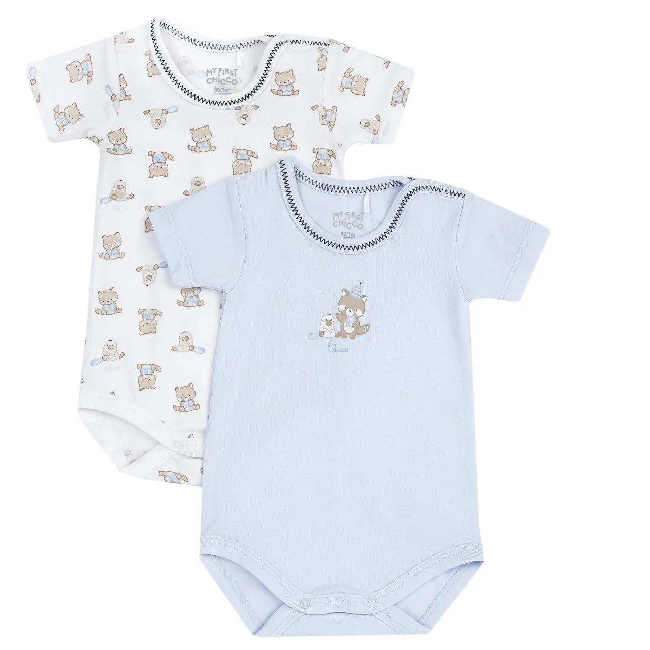 Conjunto 2 bodies manga corta azul