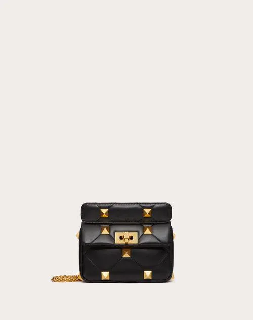 ROMAN STUD THE SHOULDER BAG PEQUEÑO DE CUERO NAPA CON CADENA