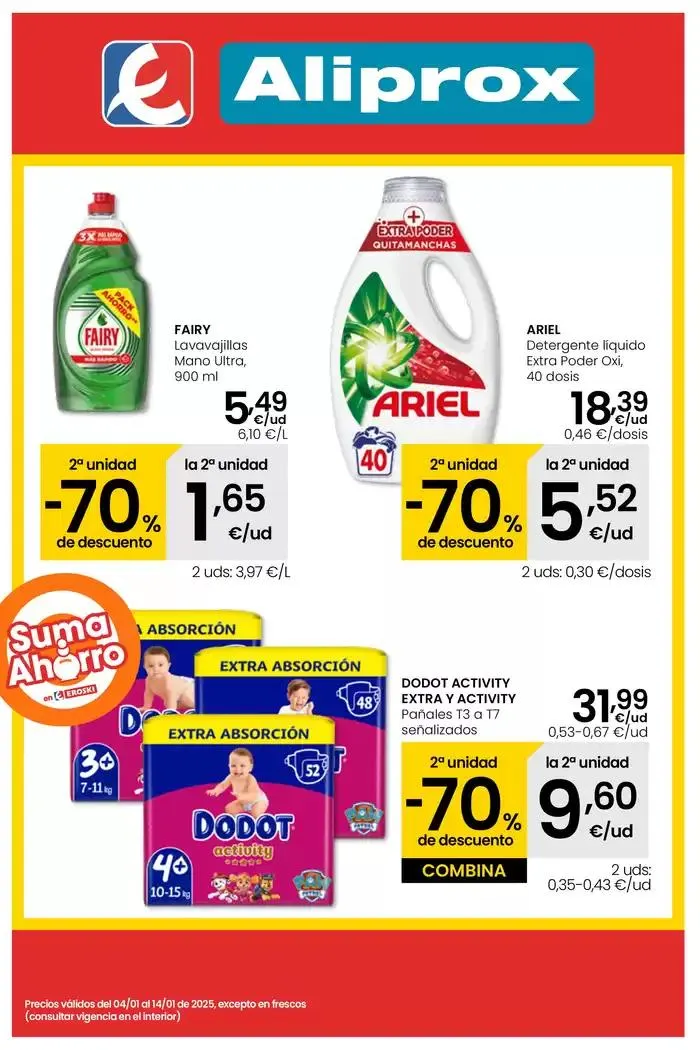 Catálogo de 2a unidad -70% de descuento Aliprox 4 de enero al 14 de enero 2025 - Página 1