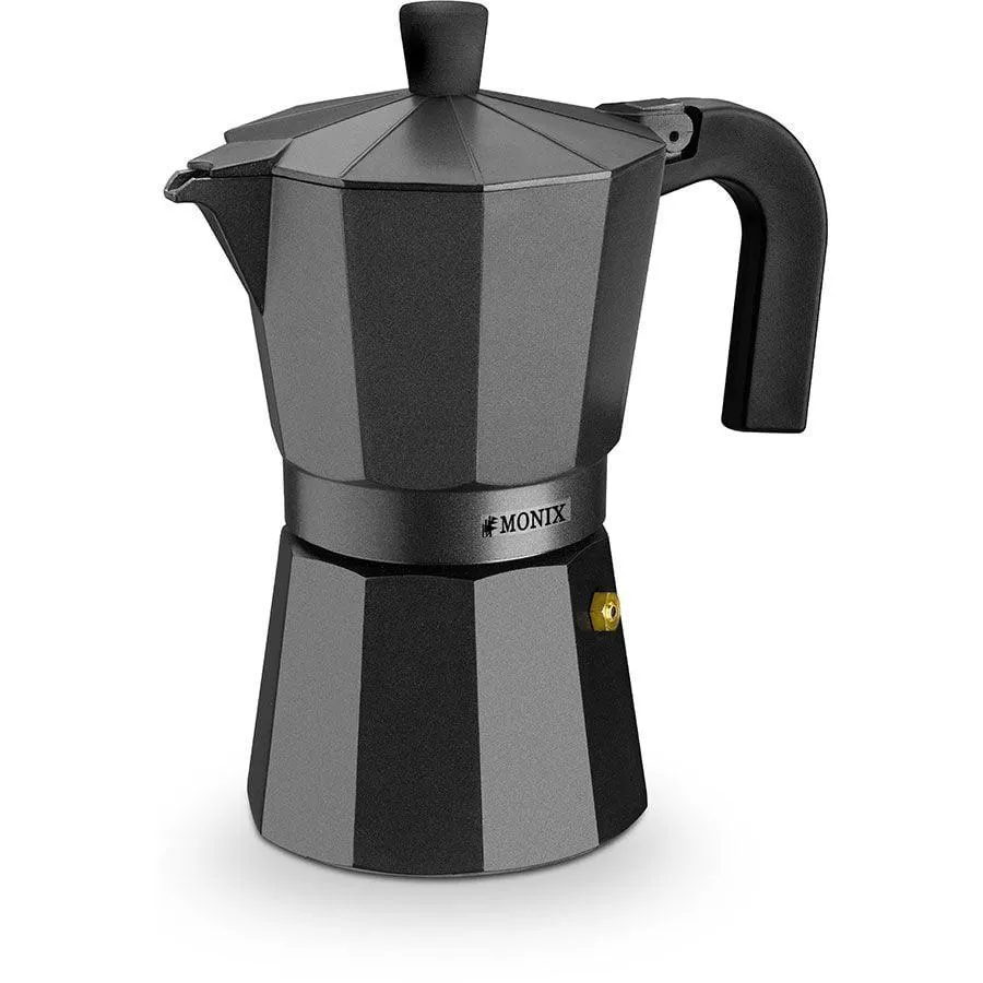 Cafetera italiana 9 tazas Vitro Noir negra Monix