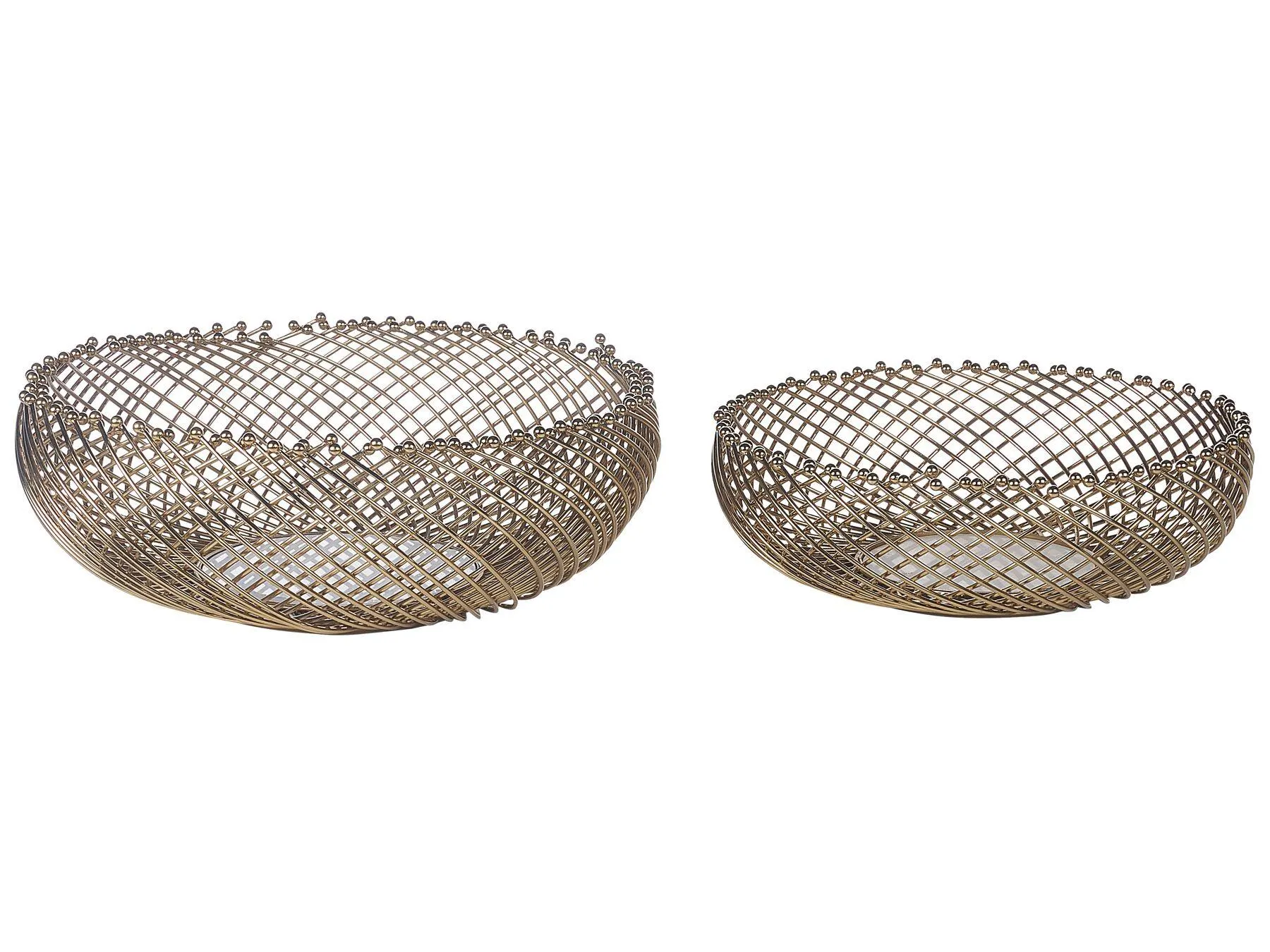 Conjunto de 2 cuencos decorativos BALIUNG Metal Dorado