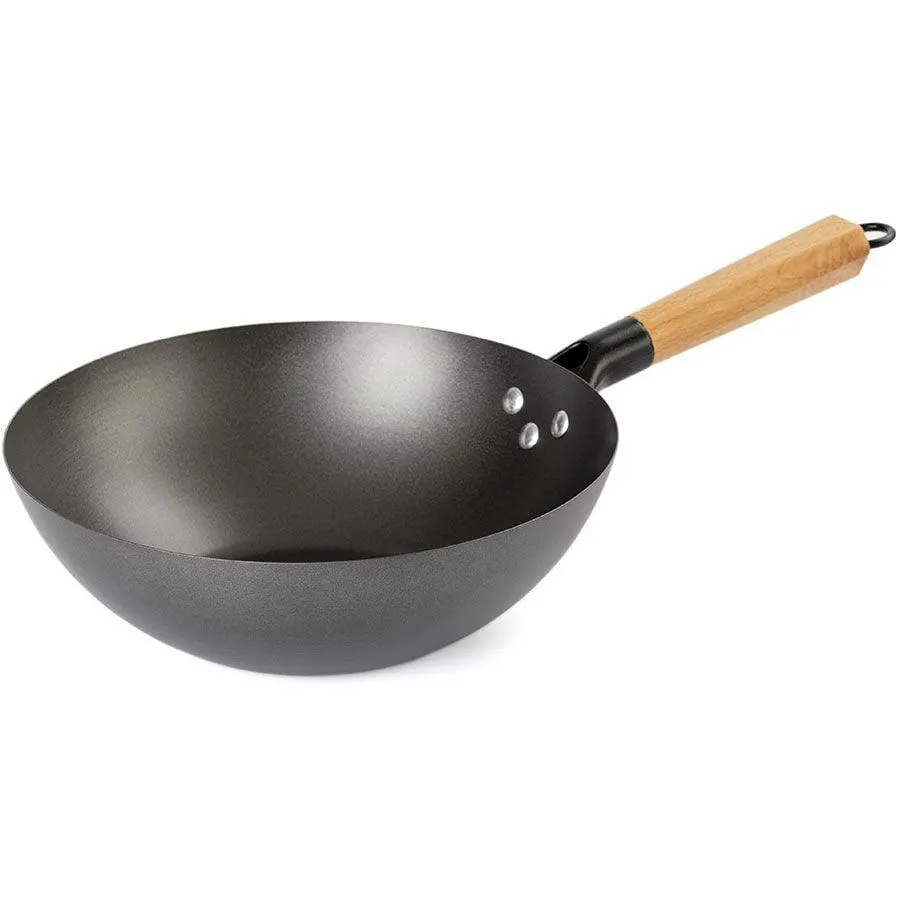 Wok acero de carbono 28cm inducción Culinarium