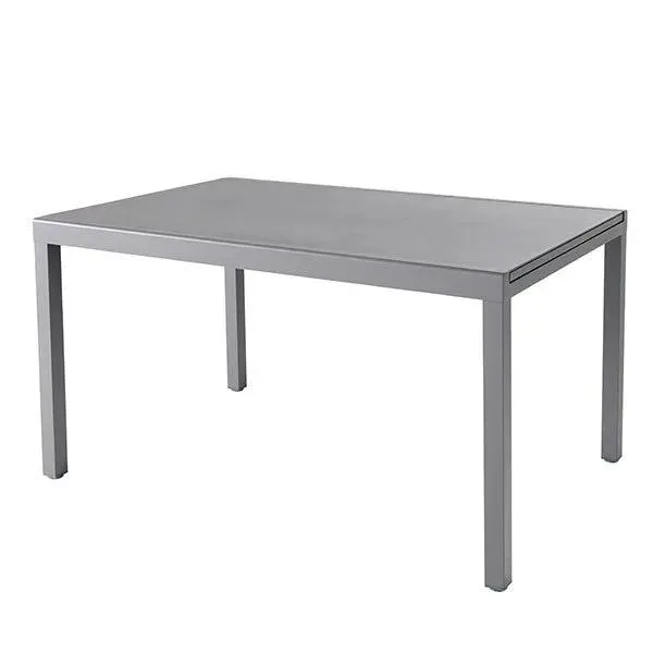 Mesa de jardín extensible gris Moorea 75x90x140/200cm Goodhome