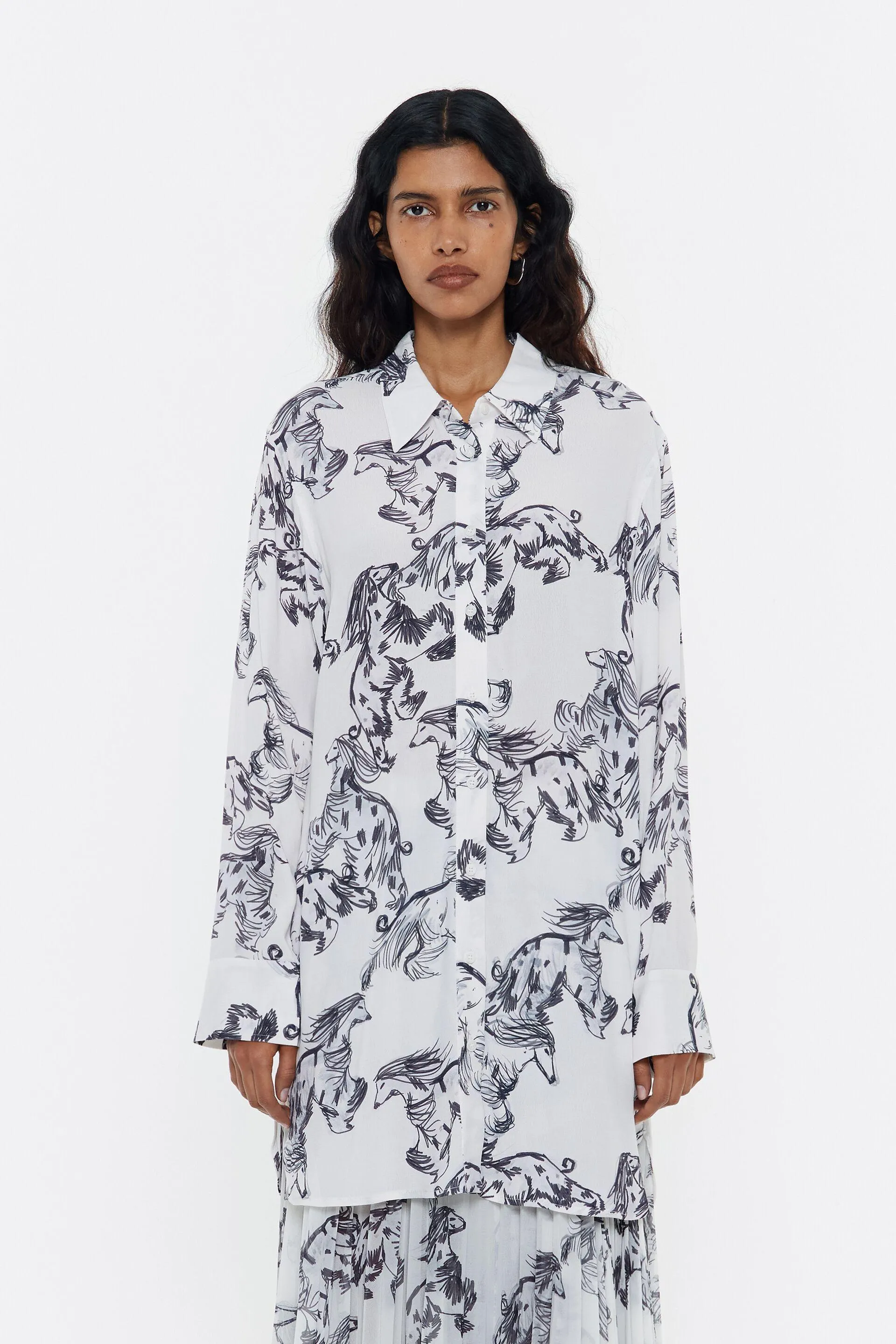 Camisa larga Galgo gris