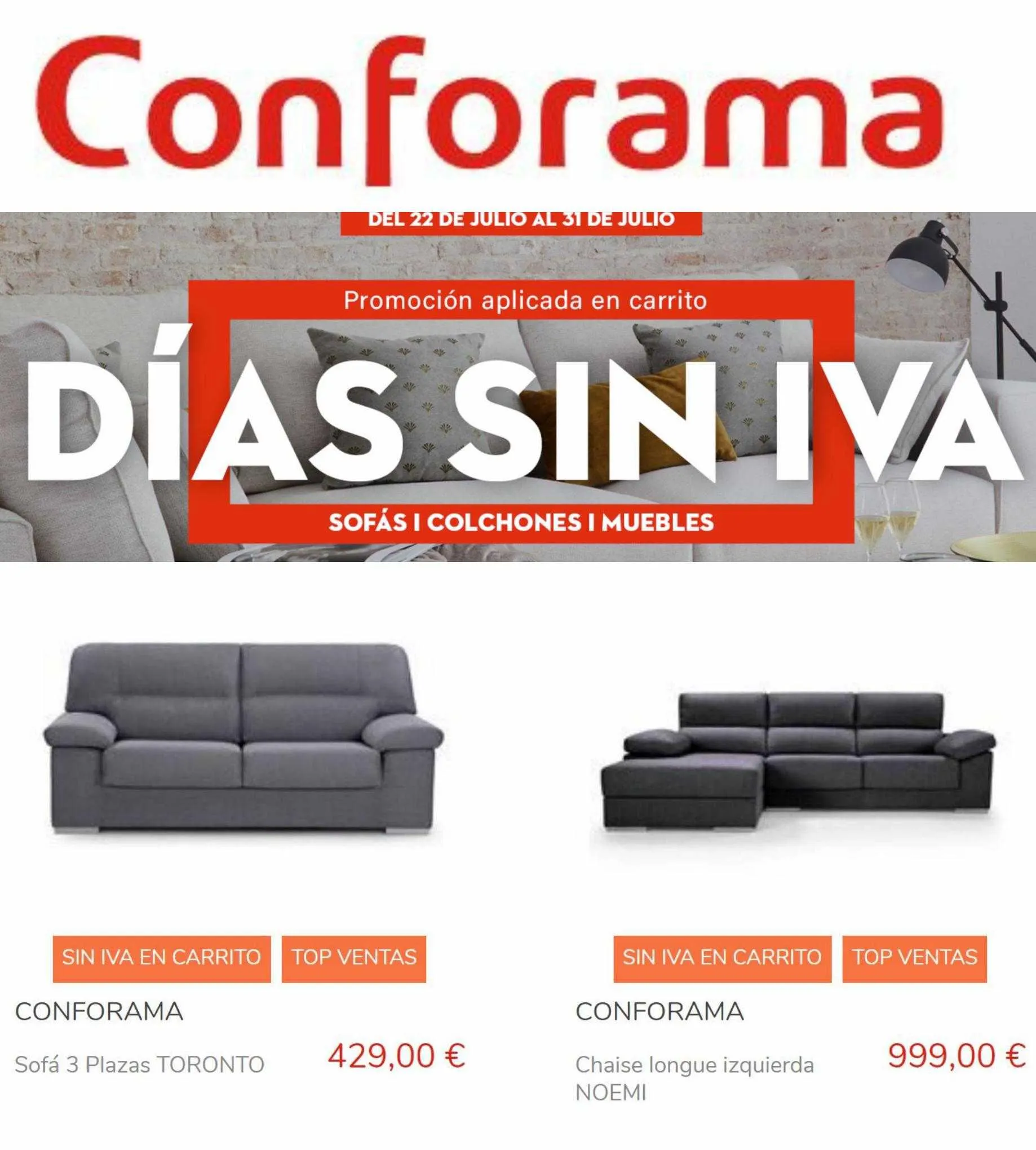 Catálogo de Catálogo Conforama 20 de julio al 2 de agosto 2023 - Página 6