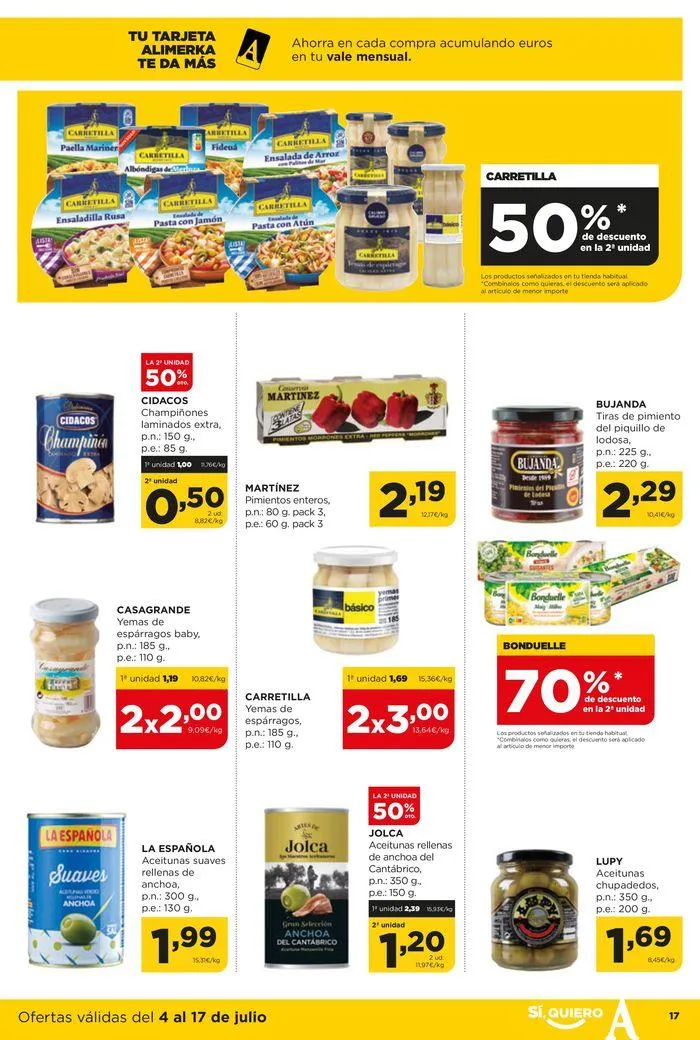 Catálogo de Catálogo Alimerka 4 de julio al 17 de julio 2024 - Página 17