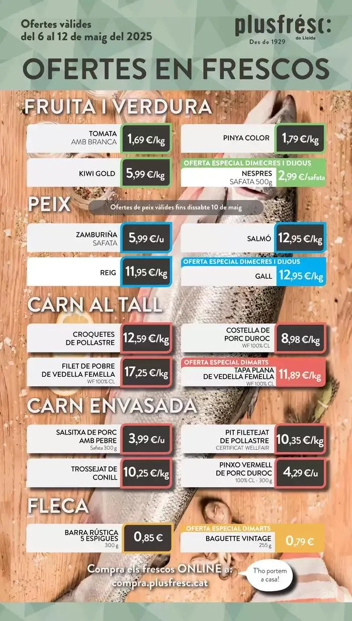 Catálogo de Ofertes De Productes Frescos 8 de mayo al 12 de mayo 2025 - Página 1